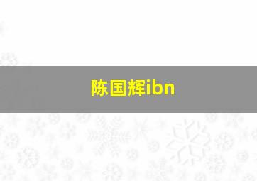 陈国辉ibn