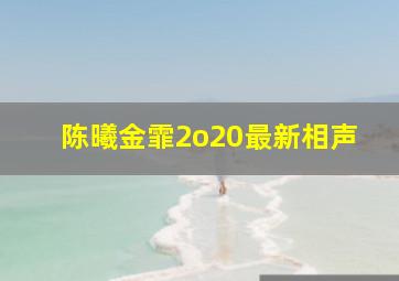 陈曦金霏2o20最新相声