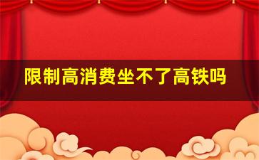 限制高消费坐不了高铁吗