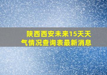 陕西西安未来15天天气情况查询表最新消息