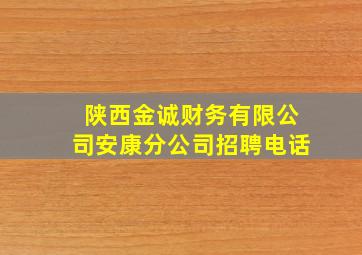 陕西金诚财务有限公司安康分公司招聘电话