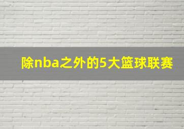 除nba之外的5大篮球联赛