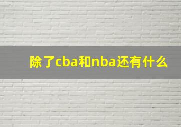 除了cba和nba还有什么