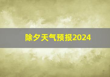 除夕天气预报2024