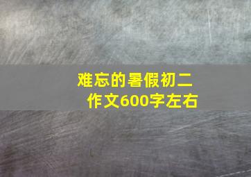 难忘的暑假初二作文600字左右