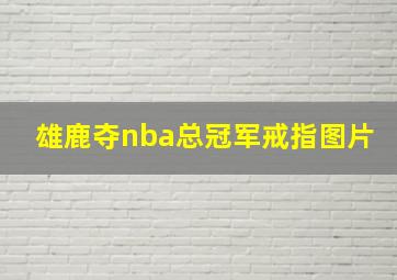 雄鹿夺nba总冠军戒指图片