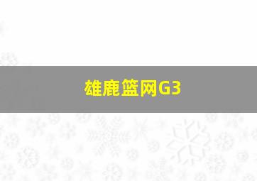 雄鹿篮网G3