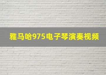 雅马哈975电子琴演奏视频