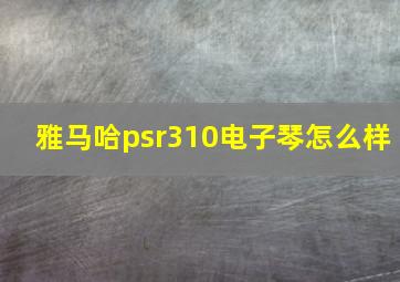 雅马哈psr310电子琴怎么样