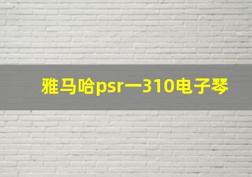 雅马哈psr一310电子琴