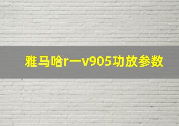 雅马哈r一v905功放参数