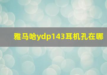 雅马哈ydp143耳机孔在哪