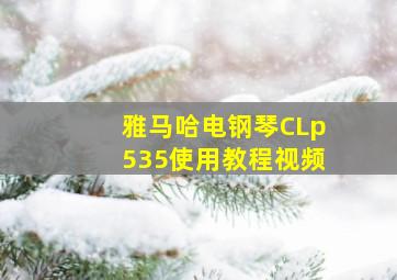 雅马哈电钢琴CLp535使用教程视频