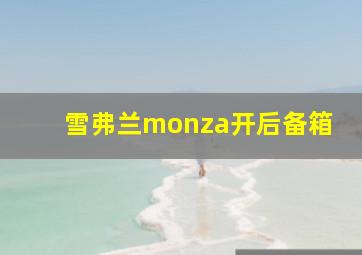 雪弗兰monza开后备箱