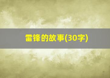 雷锋的故事(30字)