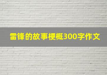 雷锋的故事梗概300字作文