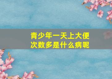 青少年一天上大便次数多是什么病呢