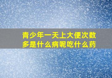 青少年一天上大便次数多是什么病呢吃什么药