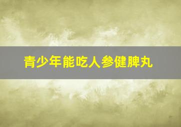 青少年能吃人参健脾丸