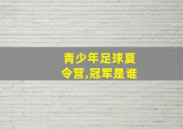 青少年足球夏令营,冠军是谁