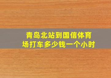 青岛北站到国信体育场打车多少钱一个小时