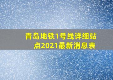 青岛地铁1号线详细站点2021最新消息表