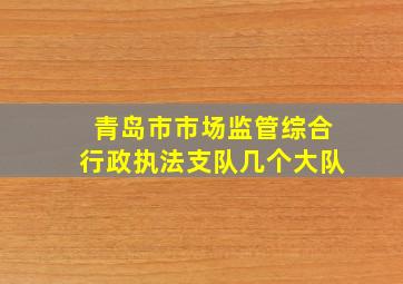 青岛市市场监管综合行政执法支队几个大队