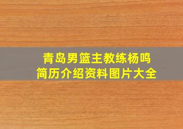 青岛男篮主教练杨鸣简历介绍资料图片大全