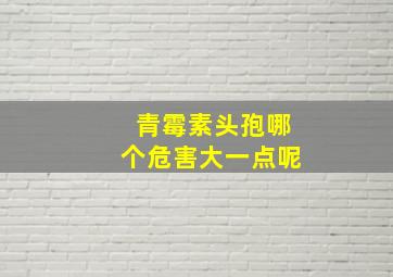 青霉素头孢哪个危害大一点呢