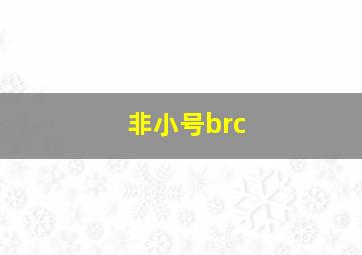 非小号brc