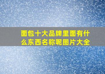 面包十大品牌里面有什么东西名称呢图片大全