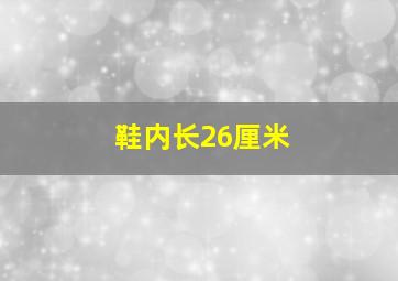 鞋内长26厘米