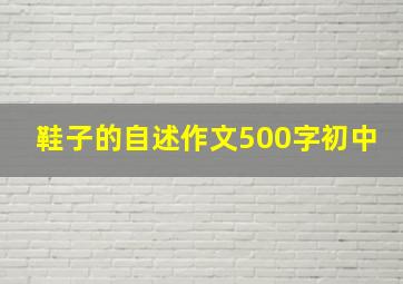 鞋子的自述作文500字初中