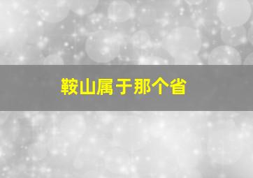 鞍山属于那个省