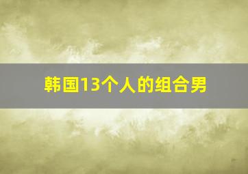 韩国13个人的组合男