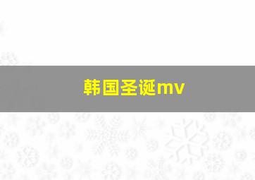 韩国圣诞mv