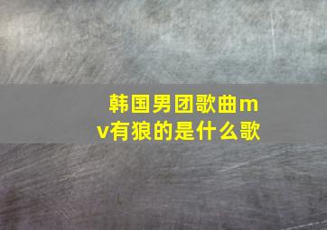 韩国男团歌曲mv有狼的是什么歌