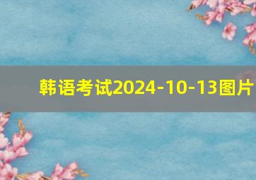 韩语考试2024-10-13图片