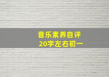 音乐素养自评20字左右初一