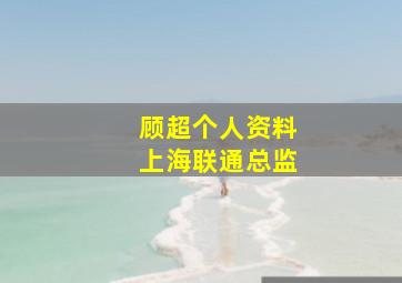 顾超个人资料上海联通总监