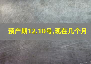 预产期12.10号,现在几个月