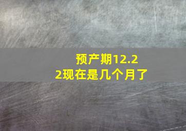 预产期12.22现在是几个月了