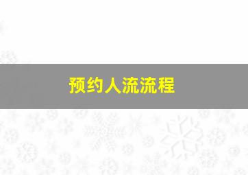 预约人流流程