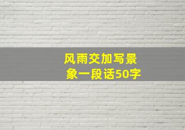 风雨交加写景象一段话50字