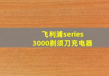 飞利浦series3000剃须刀充电器