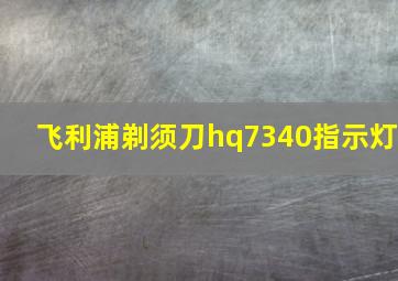 飞利浦剃须刀hq7340指示灯