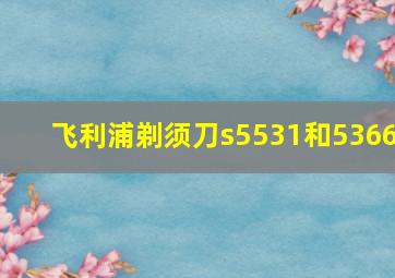 飞利浦剃须刀s5531和5366