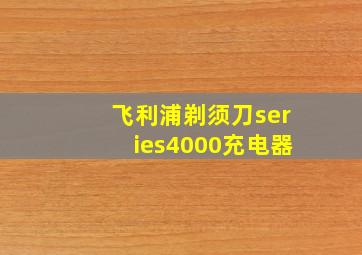 飞利浦剃须刀series4000充电器