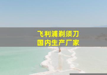 飞利浦剃须刀国内生产厂家