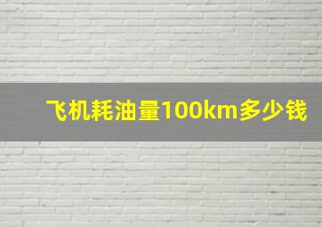 飞机耗油量100km多少钱